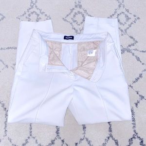 Express | White High Rise Ankle Pants